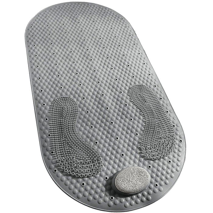 2 Pk Foot Scrubber Bath Mat Pumice Stone Shower Rug Non Slip Tub Massage 16"X31"