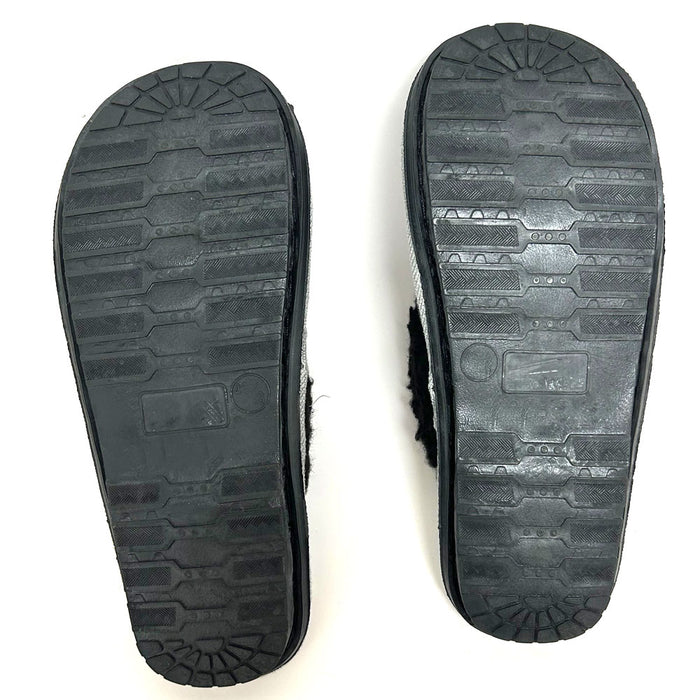 Men Two-Tone Scuff Slippers Memory Foam Indoor Cozy Warm Slip On Shoe Men Size 7