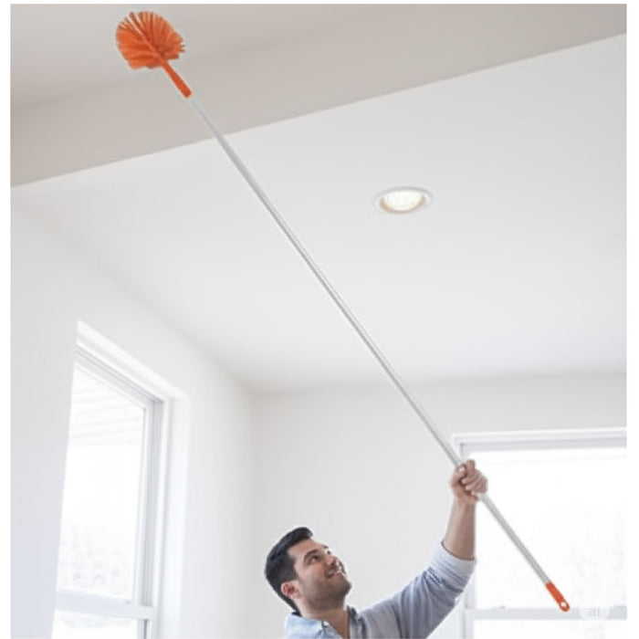 Cobweb Duster Extension Pole Washable Cleaning Telescoping Ceiling Fan Brush NEW