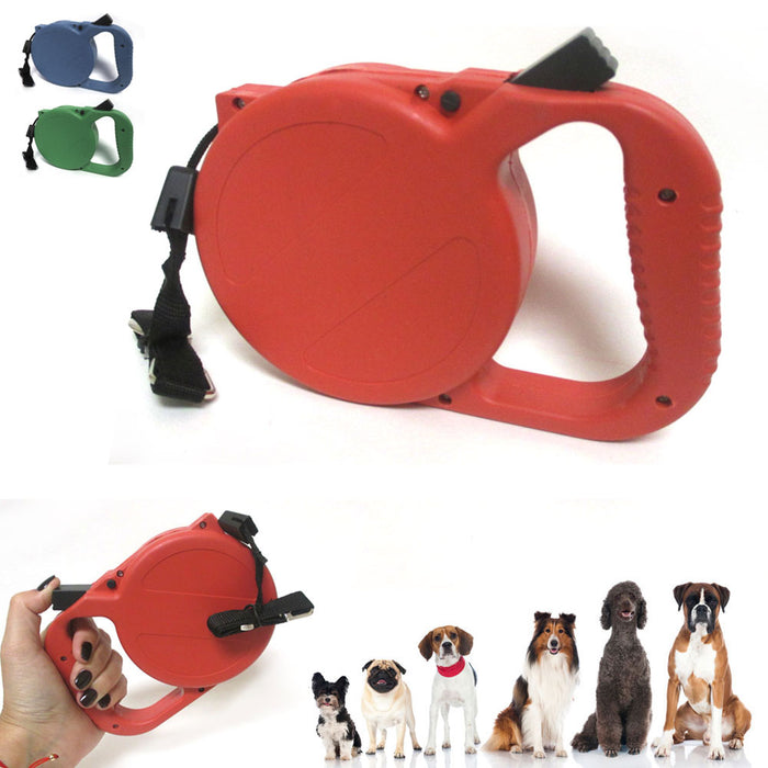 25 FT AUTO RETRACTABLE DOG LEASH WITH STOP LOCK LEADS DOGS UP TO 45 LBS NIP NEW