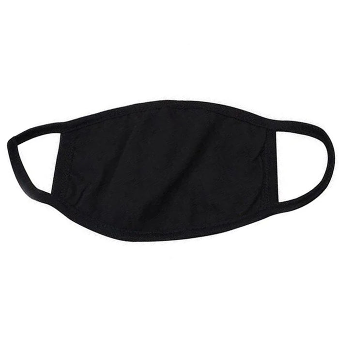 2 Pc Black Unisex Face Mask Reusable Washable Cover Mask Fashion Cloth Men Women