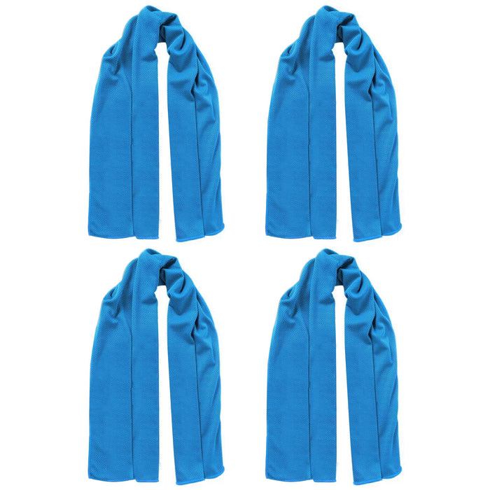 4 Pc Freeze Gel Ice Towel Icy Wrap Cooling Bandana Headband Head Neck Cold Pad