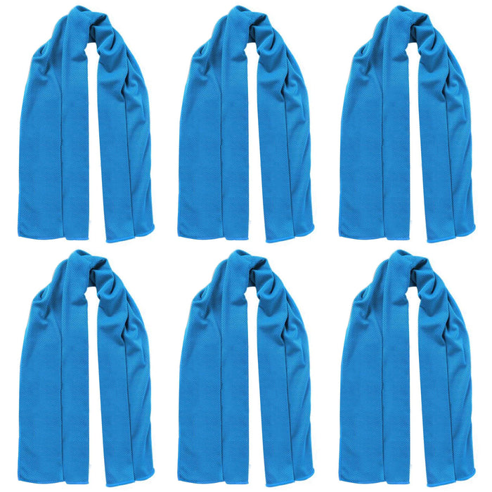 6 Pc Outdoor Instant Ice Cooling Towel Sports Workout Fitness Gym Yoga Pilates