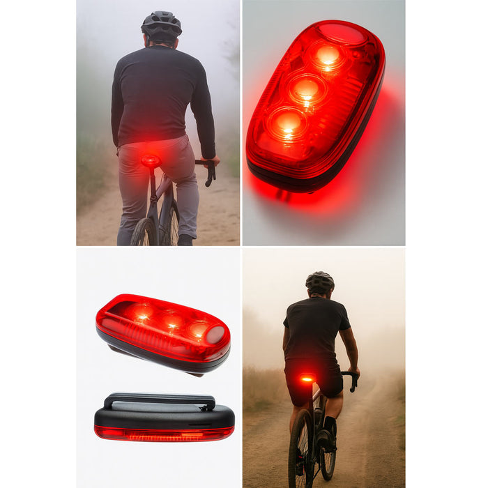 2PC Bicycle Bike Rear LED Tail Lights Wireless Red Signal Lamp Flashlight Safety