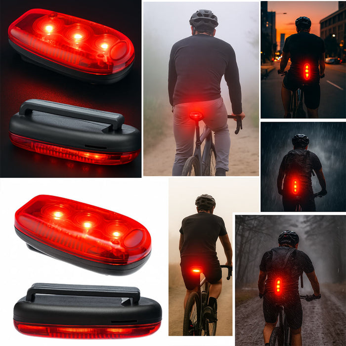 2PC Bicycle Bike Rear LED Tail Lights Wireless Red Signal Lamp Flashlight Safety