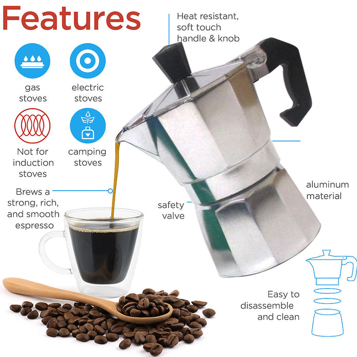Coffee Maker Cafetera Espresso Latte Coffeemaker Expresso Mini 1 Cup Brewer Pot