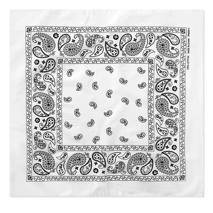 5 Pc Bandana Scarves Paisley Head Face Neck Gaiter Cover Wrap Scarf 100% Cotton