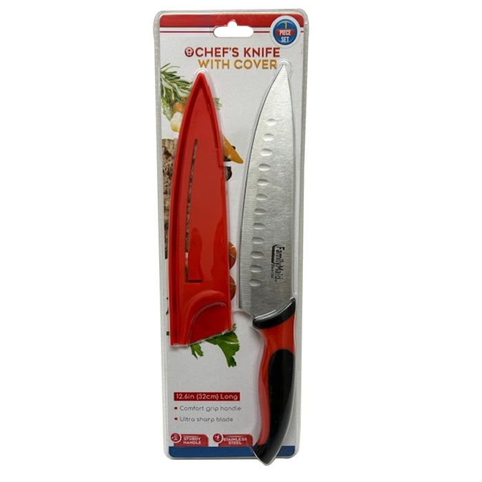 2pk Chef Knife Razor Sharp Stainless Steel W/ Cover Multipurpose Ergonomic Gift