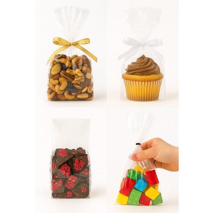 200 X Clear Poly Bags Candy Treat Baggies Loot Party Favor Snack Storage 3"X5.5"