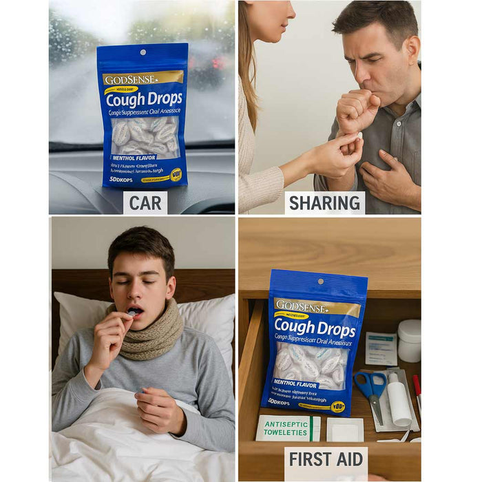 180 Ct Cough Drops Menthol Flavor Cold Relief Sore Throat Suppressant Lozenges