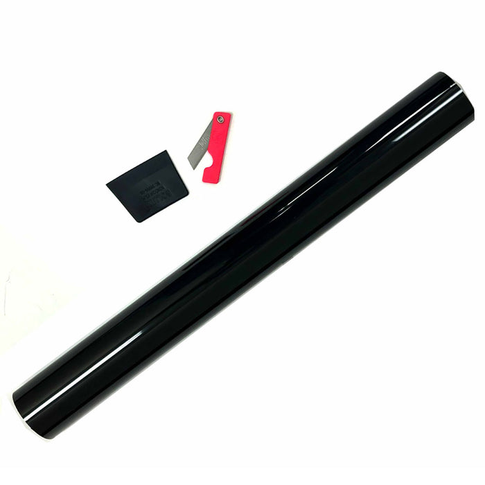 1 Roll 10% Window Tint Film Dark Black Light Transmission Shade Adhesive 10ft