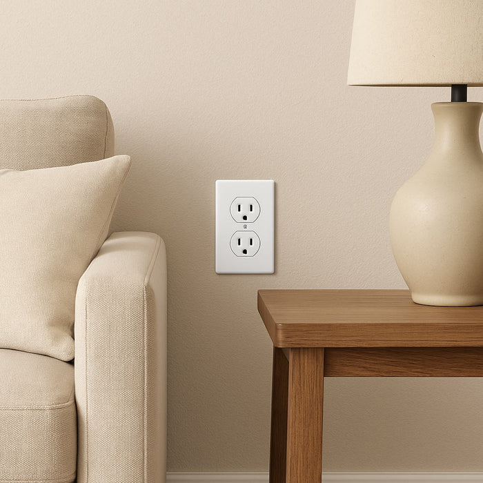 4 X Standard Size Dual Duplex Receptacle Outlet Wall Plate Cover Plug Heavy Duty