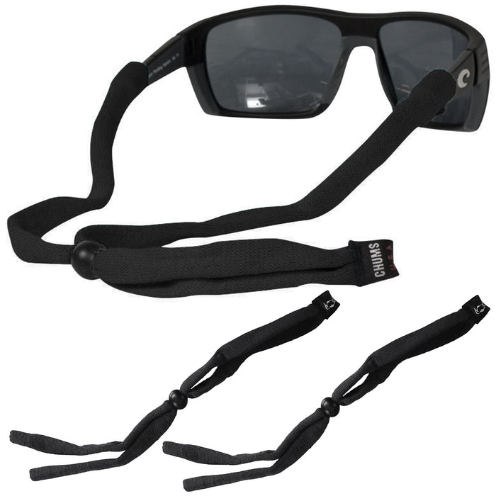 2 Pc Chums Cotton Eyewear Retainer Thick Strap Adjustable Holder Cord Sunglasses
