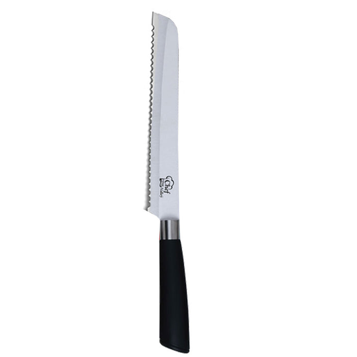 8 Inch Bread Knife Serrated Slicing Stainless Steel Carving Blade Sharp Kitchen