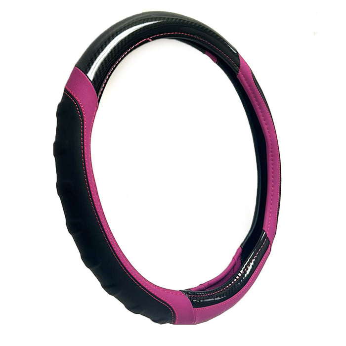 Universal Steering Wheel Cover Car Truck Pink Black Graphite Odorless Auto 15"