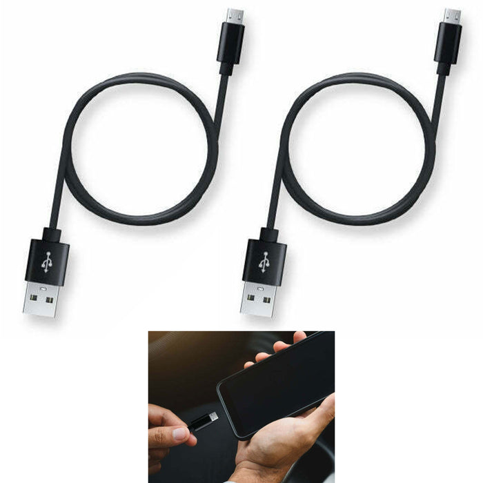 2 X Micro USB Charger 3ft Fast Charging Cable Durable Cord Phone