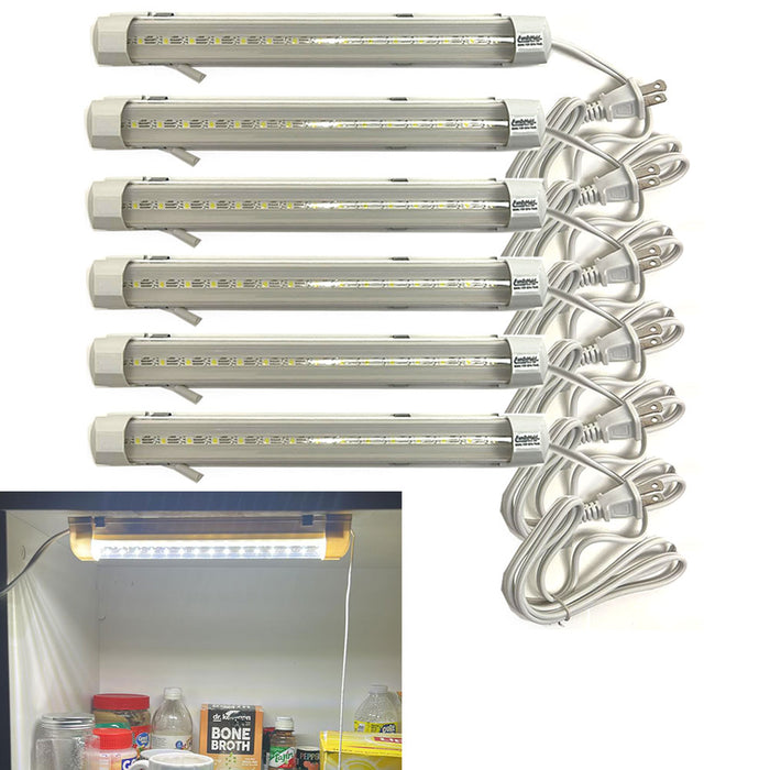 6 Pc LED Shop Lights Mounted Utility Garage 30W 12"L Wall Fixture Pull String