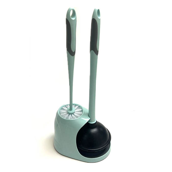 1 Turbo Plunger W/ Bowl Brush Caddy Set Unclog Bathroom Toilet Cleaner Holder