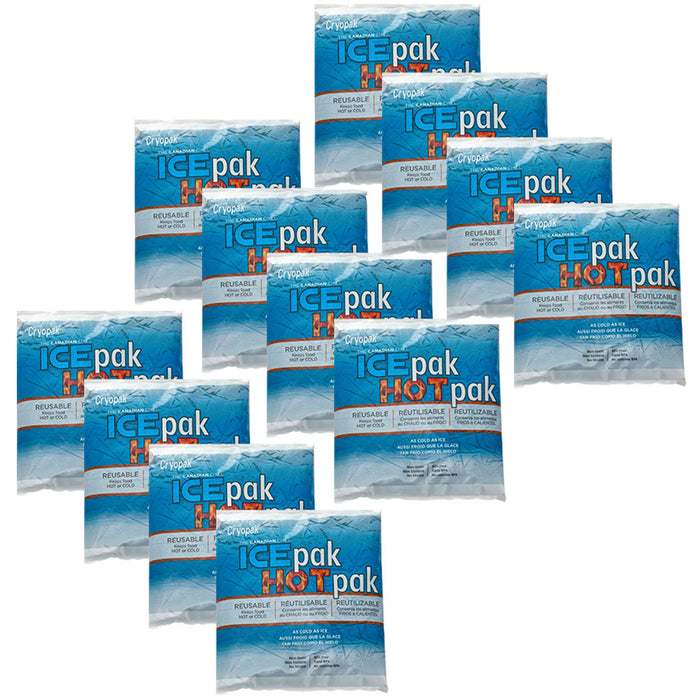 12 Pc Reusable Ice Bags Hot Packs Lunchbox Cooler Warm Food Cold Relief Swelling