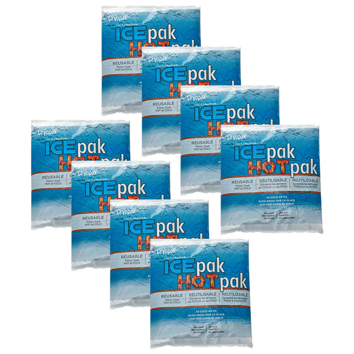 8 Pk Reusable Ice Cold Hot Packs Mats Gel Cooler Compress Pain Relief Therapy