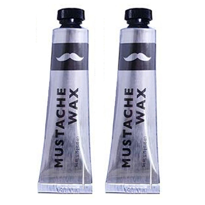 2 Pc Men Mustache Wax Facial Hair Beard Taming Barber Grooming Growth Firm Hold