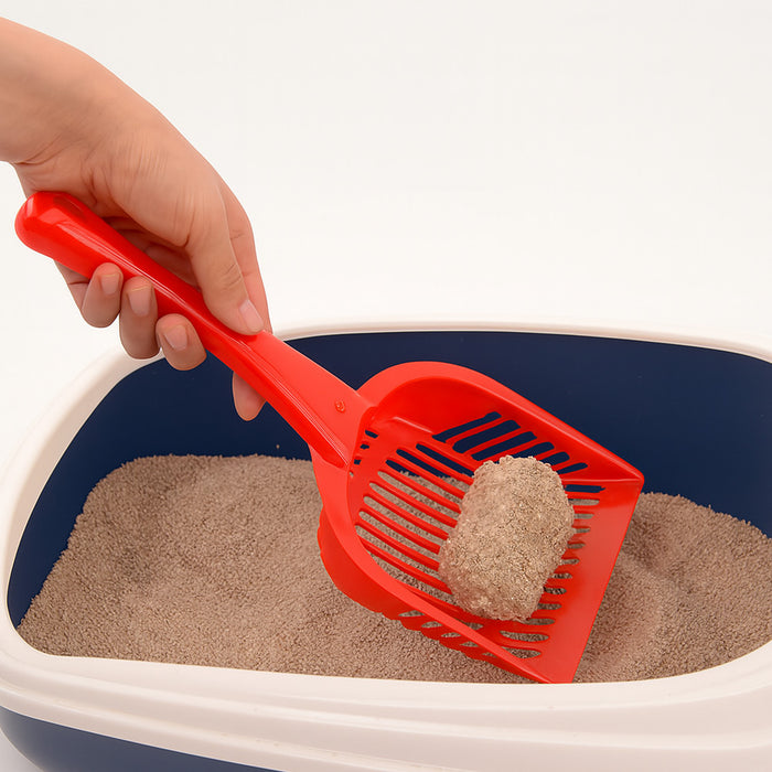 2 Cat Litter Tray Scooper Pet Kitty Box Poop Shovel Cleaning Plastic Tool Sifter