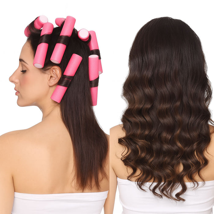 18 Jumbo Hair Rollers Perm Rods Flexi Curlers Soft Foam Curls Tool Salon Styling