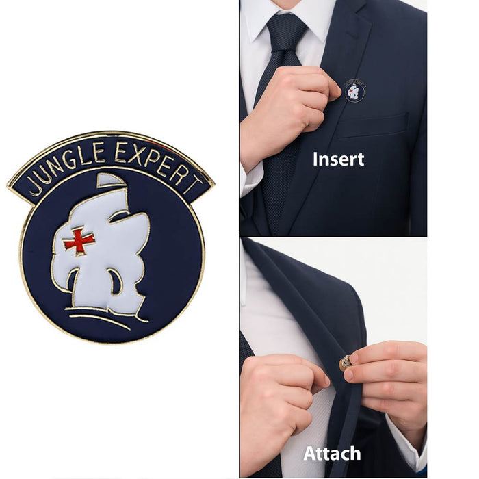 US Army Jungle Expert Lapel Hat Tie Pin Badge 1-inch Wear It Proudly Collectible