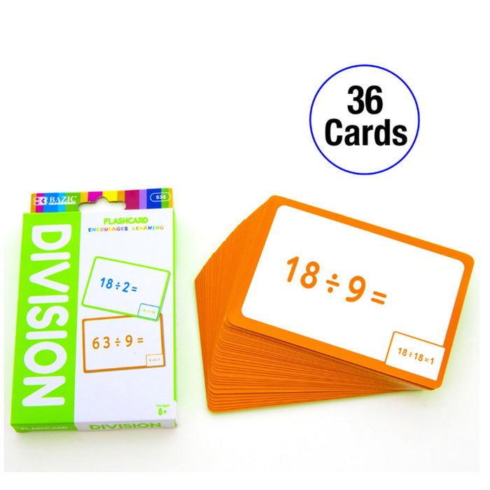 Flash Cards Set 2 Homeschool Learning Educational Multiplication Division Math