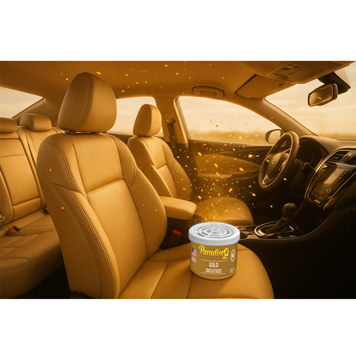 1 Paradise Organic Air Freshener Gold Scent Fiber Can Home Fragrance Car Aroma