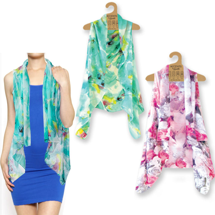 Womens Summer Beach Bikini Swimwear Cover Up Scarf Wrap Sheer Vest Casual Top