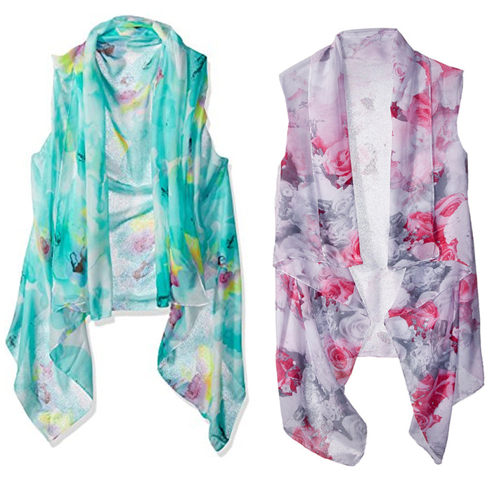 Womens Summer Beach Bikini Swimwear Cover Up Scarf Wrap Sheer Vest Casual Top