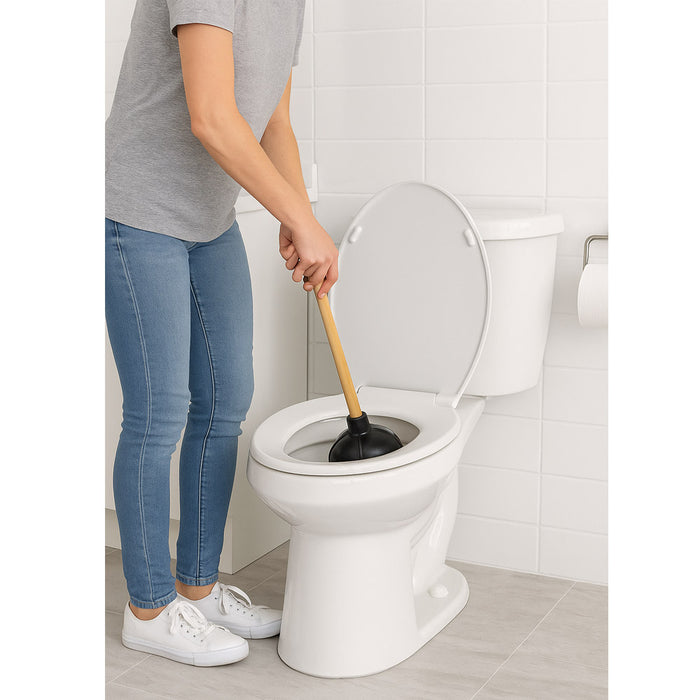 3 High Pressure Powerful Pump Toilet Plunger 19"L Multi-Drain Flange Declog Sink