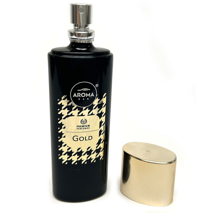Car Perfume Gold Scent Air Freshener Luxury Odor Eliminator Spray Absorber 50ml