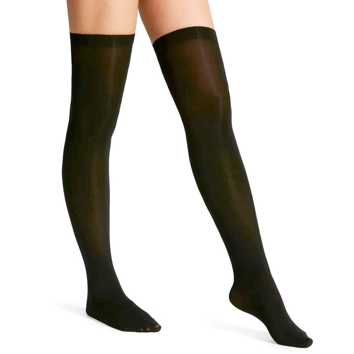 4 Pairs Women's Over The Knee Tights Thigh High Socks Stockings Black One Size