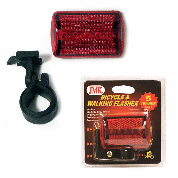 5 Led Bike Bicycle Light Blinker Flasher Safety Rear Tail Night Road Lamp Bright