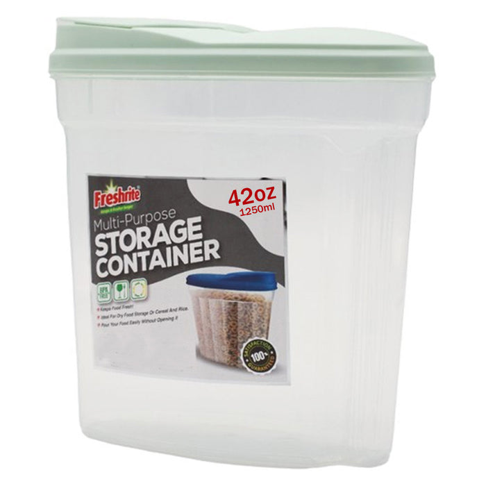 2pk Cereal Containers Bulk Food Storage BPA-Free Plastic Pantry Rice Pasta 42oz