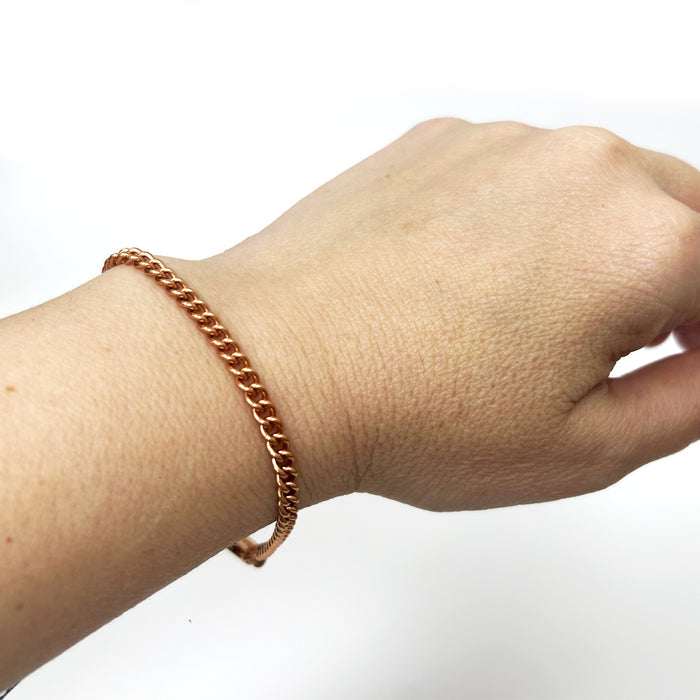 Pure Dainty Copper Link Bracelet Chain Men Women Handmade Wrist Wellness Jewelry