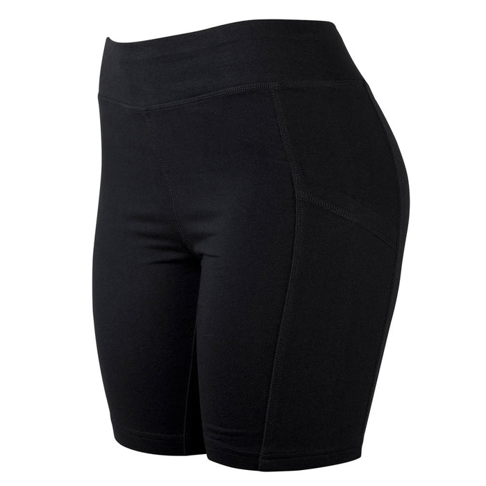 2 Women's Bike Shorts Athletic Leggings w/ Pockets Yoga Running Exercise Black S