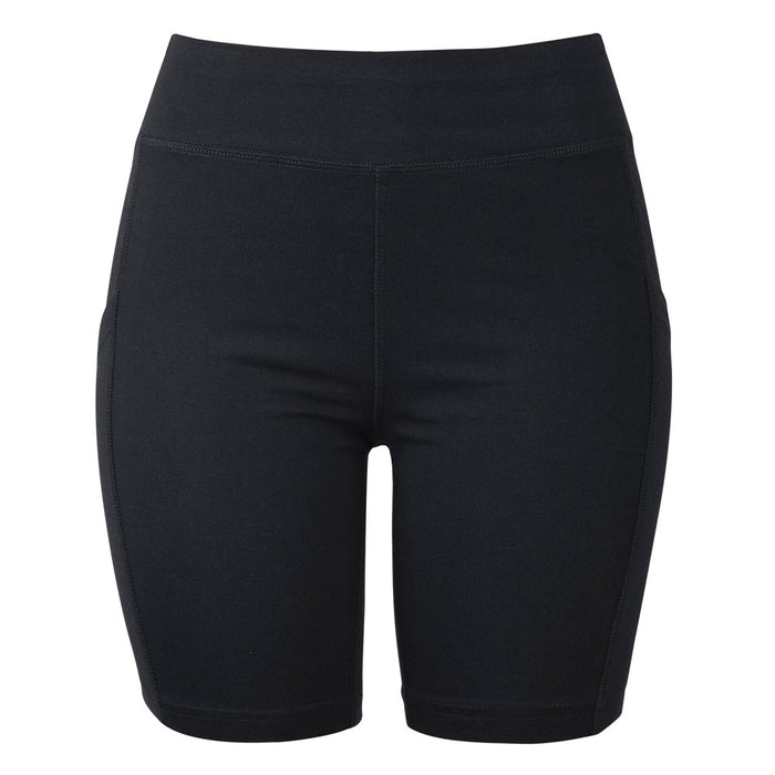 2 Women's Athletic Leggings Shorts w/ Pockets Yoga Running Exercise Gym Black M