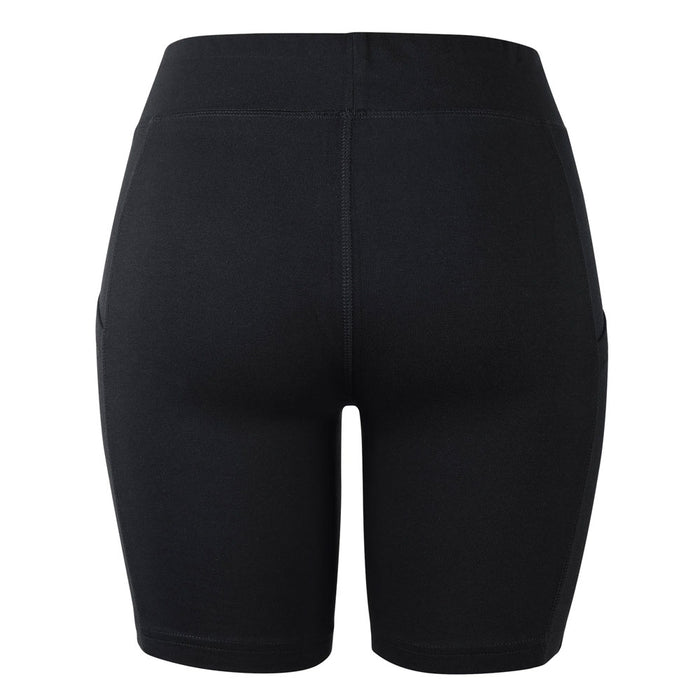 Women's Biker Shorts Yoga Leggings w/ Pockets Athletic Volleyball Gym Black S