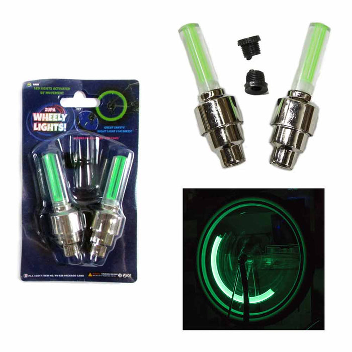 2PC LED Motion Wheel Lights Flash Tire Valve Cap Bike Bicycle Car Visible Colors