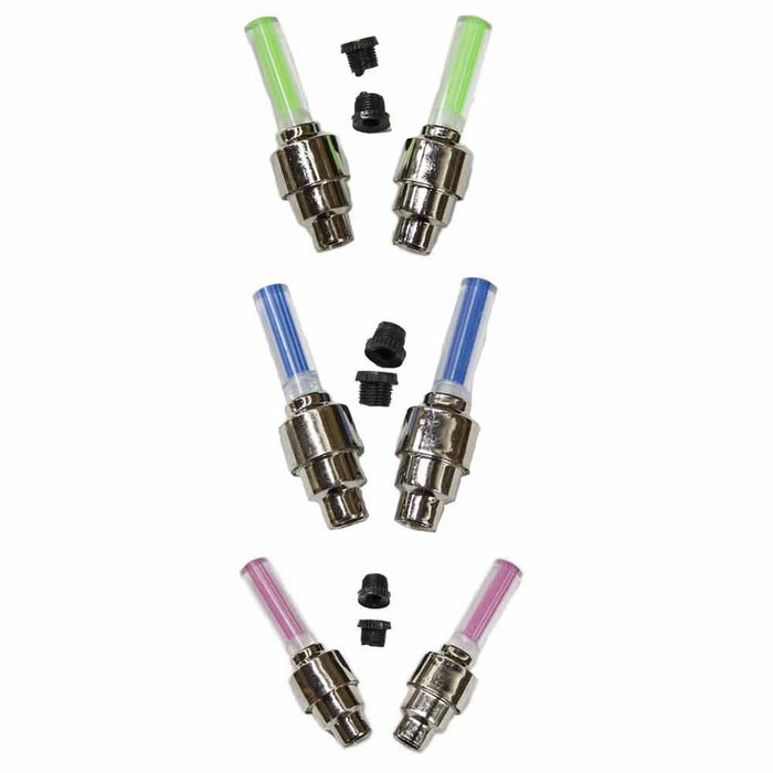 2PC LED Motion Wheel Lights Flash Tire Valve Cap Bike Bicycle Car Visible Colors