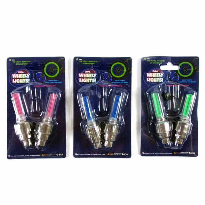2PC LED Motion Wheel Lights Flash Tire Valve Cap Bike Bicycle Car Visible Colors
