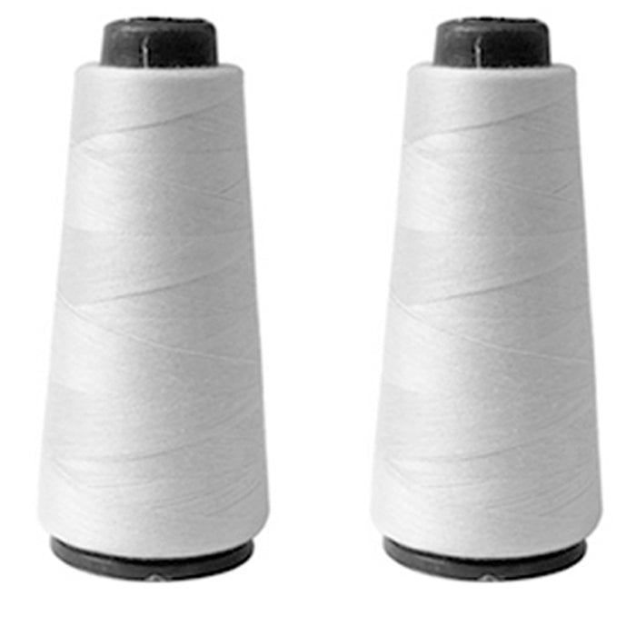 2 Spools White Sewing Thread 1000 Meters 3280 Feet Sew Fabric Upholstery Craft