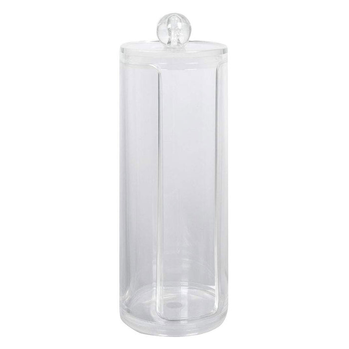 Makeup Cotton Pad Holder Clear Organizer Dispenser Bathroom Jar for Round Cotton