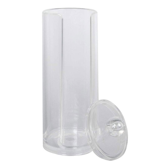 Makeup Cotton Pad Holder Clear Organizer Dispenser Bathroom Jar for Round Cotton