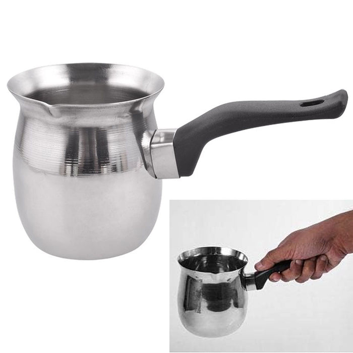 Turkse boter koffie melk warmer - 304 roestvrij staal koffie en boter smeltpot met lepel Turkse boter koffie melk warmer - 304 roestvrij staal koffie en boter smeltpot met lepel