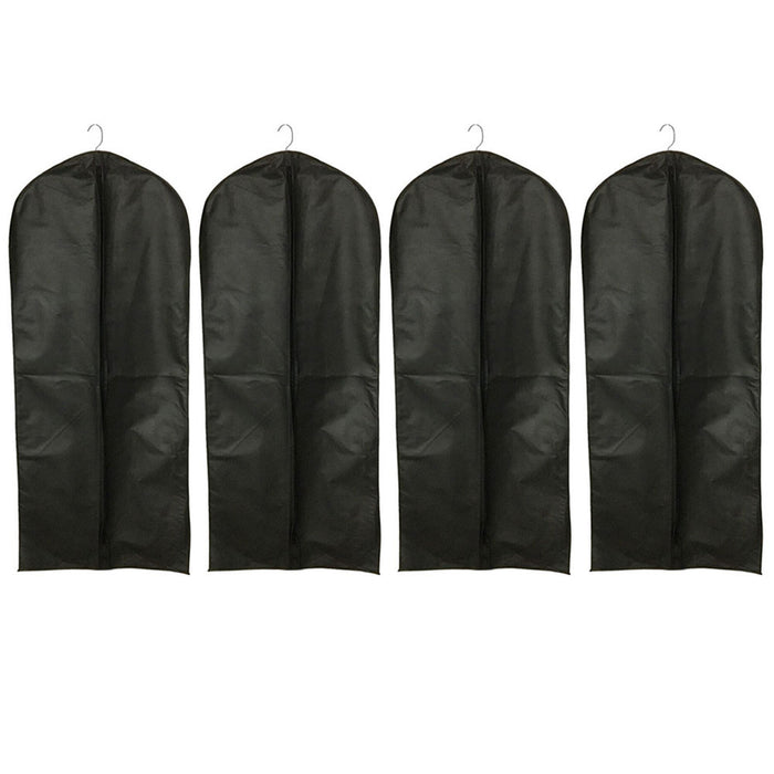 4 Pc Full Length Garment Bag 50"L Zippered Storage Travel Hang Suit Holder Dress