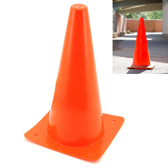 12 Traffic Cones Posts 12" Parking Safety Driving Sports Training Agility Marker